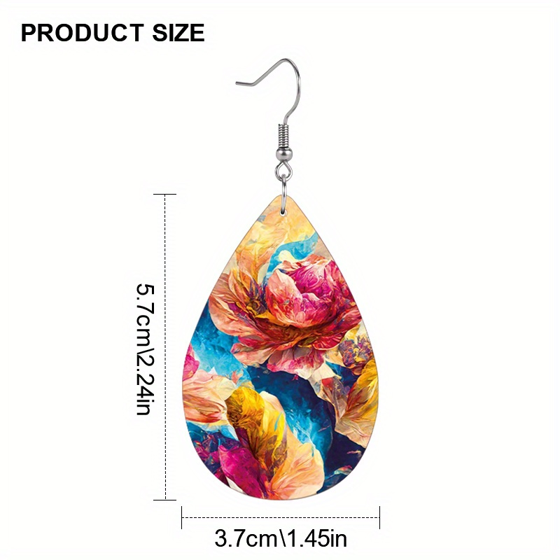 2-Pair Chrysanthemum Flower Embossed Earring Set